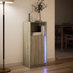 Berkfield Sideboard With Led Sonoma Oak 42.5X34X100 Cm Engineered Wood - thumbnail 5