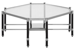 Orsina Allessi Silver Metal Coffee Table With Black Legs - thumbnail 3