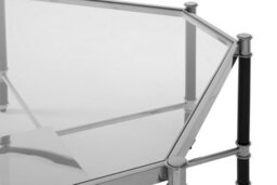 Orsina Allessi Silver Metal Coffee Table With Black Legs - thumbnail 5