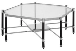 Orsina Allessi Silver Metal Coffee Table With Black Legs - thumbnail 2