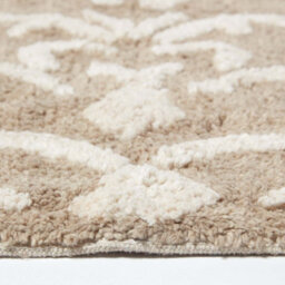 Homescapes Beige Damask Cotton Bath Mat - thumbnail 3