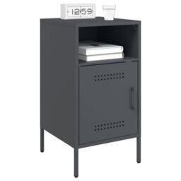Berkfield Bedside Cabinets 2 Pcs Anthracite 36X39X68 Cm Steel - thumbnail 3
