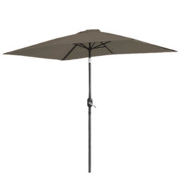 Rinse Bathrooms Outdoor Patio Garden Parasol 3X2M Sun Shade Umbrella Canopy W/crank Tilt Uv Protection Brown - thumbnail 3