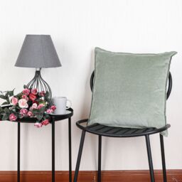 Green Velvet Effect Indoor Cushion, (L)50Cm X (W)50Cm - thumbnail 2