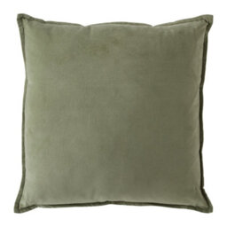 Green Velvet Effect Indoor Cushion, (L)50Cm X (W)50Cm