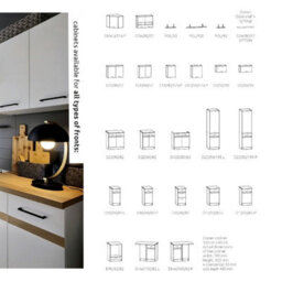 Heze Furniture Summer 5 Unit Kitchen Cabinets Set 170Cm In Light Grey Gloss - thumbnail 7