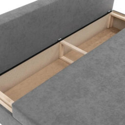 Dover 3 Seater Sofa Bed With Storage Upholstered Back Detachable Cushions 192Cm Cream - thumbnail 3