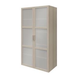 GoodHome Atomia Freestanding Oak Effect Particle Board Mirrored Wardrobe (H)1875mm (W)1000mm (D)580mm - thumbnail 2