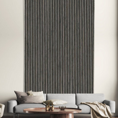 Fn Acustico Grey Oak Veneer Acoustic Panel (L)1200mm (W)572.5mm - image 1