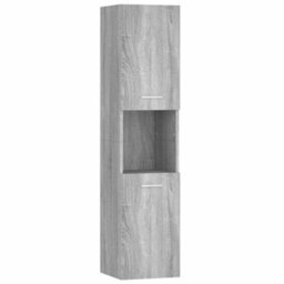 Vidaxl Bathroom Cabinet Grey Sonoma 30X30X130 Cm Engineered Wood - thumbnail 2