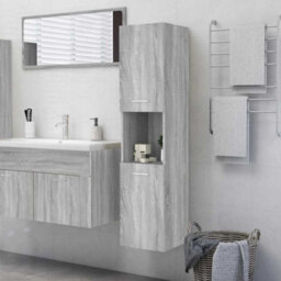 Vidaxl Bathroom Cabinet Grey Sonoma 30X30X130 Cm Engineered Wood - thumbnail 1