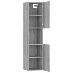 Vidaxl Bathroom Cabinet Grey Sonoma 30X30X130 Cm Engineered Wood - thumbnail 6