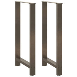 Berkfield Bar Table Legs Natural Steel 2 Pcs 60X(110-111) Cm Steel