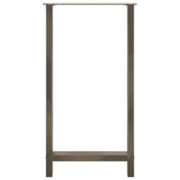 Berkfield Bar Table Legs Natural Steel 2 Pcs 60X(110-111) Cm Steel - thumbnail 5