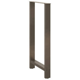 Berkfield Bar Table Legs Natural Steel 2 Pcs 60X(110-111) Cm Steel - thumbnail 4