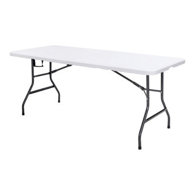 Astano Plastic White Foldable 6 Seater Rectangular Dining Table - image 1