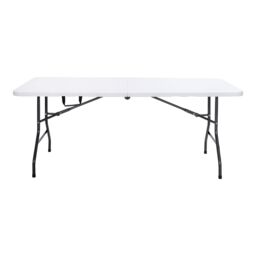 Astano Plastic White Foldable 6 Seater Rectangular Dining Table - thumbnail 2