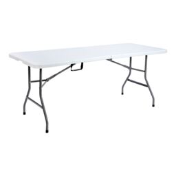 Astano Plastic White Foldable 6 Seater Rectangular Dining Table - thumbnail 3
