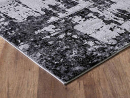 Serenity Modern Abstract Lines Contemporary Area Rugs Black 200X290 Cm - thumbnail 3