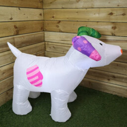 Samuel Alexander 85Cm Light Up The Snowman And The Snowdog Christmas Inflatable Decoration With White Leds - thumbnail 3
