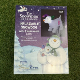 Samuel Alexander 85Cm Light Up The Snowman And The Snowdog Christmas Inflatable Decoration With White Leds - thumbnail 5