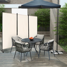 Costway 180Cm Freestanding Room Divider 3 Panel Rolling Privacy Screens For Indoor - thumbnail 3