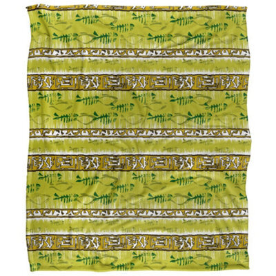 Jq Licensing Tiki Tropical Silky Patterned Soft Touch Blanket Yellow (One Size) - image 1