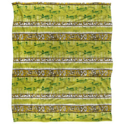 Jq Licensing Tiki Tropical Silky Patterned Soft Touch Blanket Yellow (One Size)