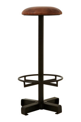 Orsina Premium Brown Leather Bar Stool, Comfortable Design Modern Bar Stool, Durable Bar Stool For Bedroom - image 1