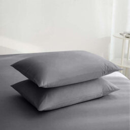 Moonlight Bedding Plain Quilt Duvet Cover & Pillowcase Set, Grey, King (230Cm X 220Cm) - thumbnail 3