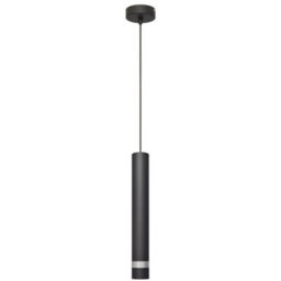 Luminosa Lighting Luminosa Tuba Slim Pendant Ceiling Light Black, Chrome 10Cm