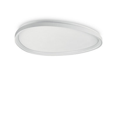 Ideal Lux Luminosa Gemini Integrated Led Semi Flush Ceiling Light White 4650Lm 4000K - image 1