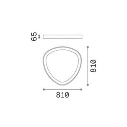 Ideal Lux Luminosa Gemini Integrated Led Semi Flush Ceiling Light White 4650Lm 4000K - thumbnail 2