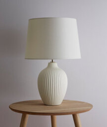 K Living Nora 51Cm Cream Ceramic Table Lamp With Matching Cream Shade Tall Table Lamp With Lampshade - thumbnail 1