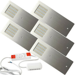 5-Pack Ultra-Slim Aluminium Under Cabinet Kitchen Led Lighting With Driver - Natural White Glow