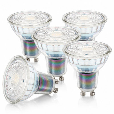 Bell Lighting 5 Pack Gu10 Led Bulbs Natural White 4000K 3.1W 350Lm Premium Glass Spotlights 38 Degree Beam Lamps Non Dimmable - image 1