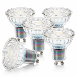 Bell Lighting 5 Pack Gu10 Led Bulbs Natural White 4000K 3.1W 350Lm Premium Glass Spotlights 38 Degree Beam Lamps Non Dimmable