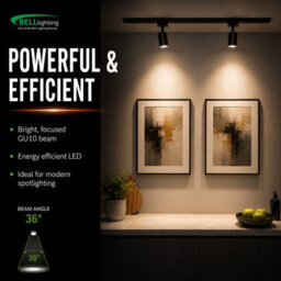 Bell Lighting 5 Pack Gu10 Led Bulbs Natural White 4000K 3.1W 350Lm Premium Glass Spotlights 38 Degree Beam Lamps Non Dimmable - thumbnail 4