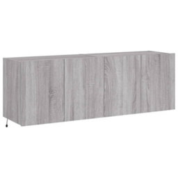 Walplus Tv Wall Cabinets With Led Lights 2 Pcs Grey Sonoma 60X35X41 Cm - thumbnail 3