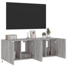 Walplus Tv Wall Cabinets With Led Lights 2 Pcs Grey Sonoma 60X35X41 Cm - thumbnail 7