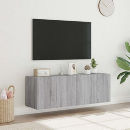 Walplus Tv Wall Cabinets With Led Lights 2 Pcs Grey Sonoma 60X35X41 Cm - thumbnail 5