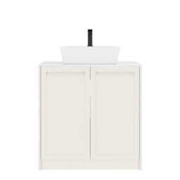Royal Bathrooms Royal Bathroom Elmore 800mm Classic White Freestanding Countertop Bathroom Vanity Unit 2 Door With Cube Basin - thumbnail 7