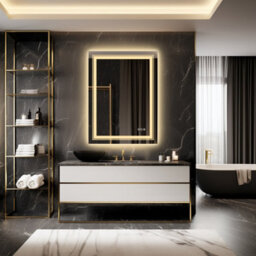 Luvodi 600X800mm Led Bathroom Mirror Front Light And Backlit Vanity Mirror Anti-Fog Wall Mounted - thumbnail 6