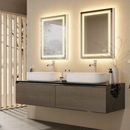 Luvodi 600X800mm Led Bathroom Mirror Front Light And Backlit Vanity Mirror Anti-Fog Wall Mounted - thumbnail 7