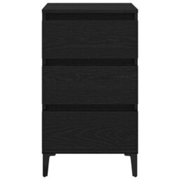 Berkfield Bedside Cabinet Black Oak 40X35X70 Cm Engineered Wood - thumbnail 6