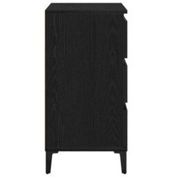 Berkfield Bedside Cabinet Black Oak 40X35X70 Cm Engineered Wood - thumbnail 7