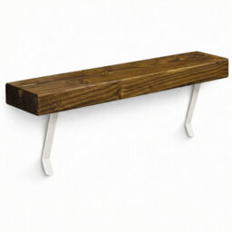 Mkgt Solid Wood Radiator Shelf, No Drill With Brackets, Handmade In Uk (Tudor Oak, 70Cm) - thumbnail 1