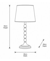 Lighting Supermarket Bergen Slimline Antique Brass Candlestick Table Lamp With Grey Linen Shade - thumbnail 5