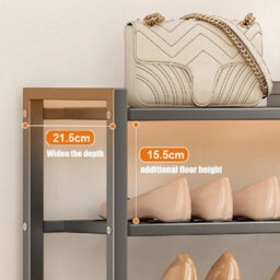 4Tier Shoe Storage Rack  Organizer Stand Shelf Footwear Unit Hallway Entryway - thumbnail 4