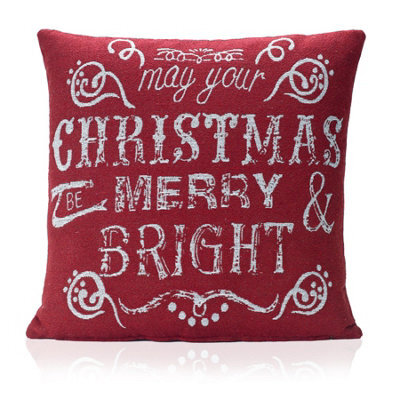 "Luxury Living Bright 18"" Tapestry Christmas Cushion" - image 1